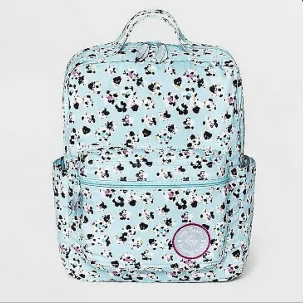 New Vera Bradley 1982 Backpack Camo Blooms Blue Floral Quilted
